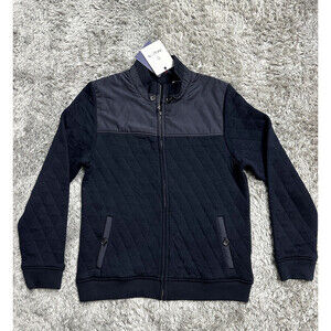 Toscano Men's Textured Full Zip Bomber Jacket, dark navy, size S $250